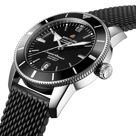 breitling superocean black leather strap|breitling chronomat rubber strap.